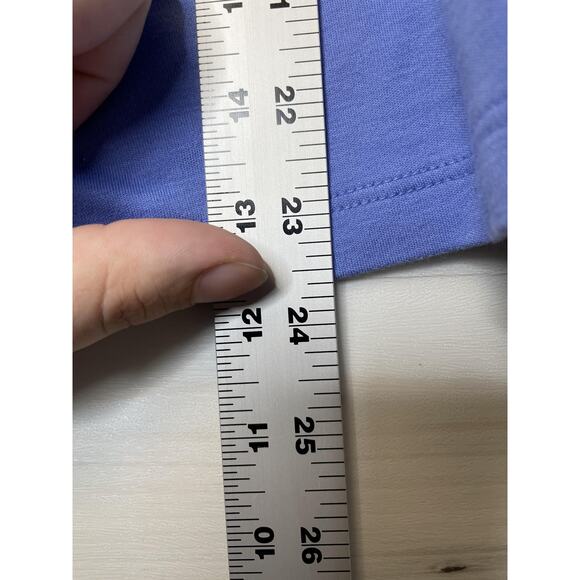 LL Bean Shirt Womens Large Purple Supima Cotton Mock Neck Long Sleeve Casual Top - Picture 4 of 9